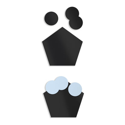 Shapemash plastic shapes in black and light blue